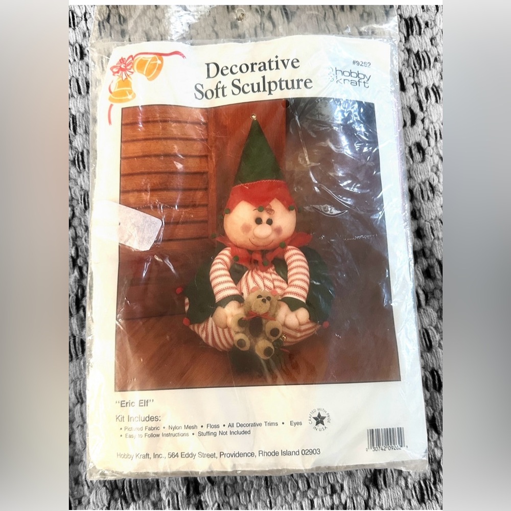 NIP Vintage Eric Elf‎ Decorative Soft Sculpture Christmas Craft #9262
